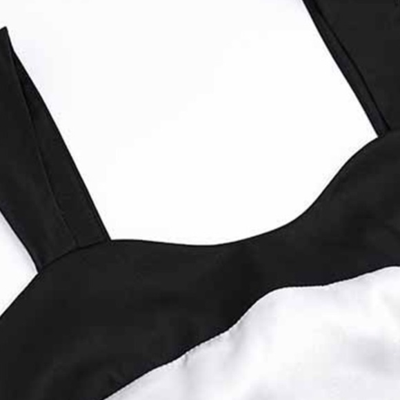 Tie Back Patchwork Satin Tank Top - Picture 8 of 9